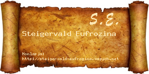 Steigervald Eufrozina névjegykártya